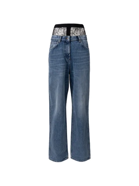 Almaz Disclose lace-panel jeans Blue DE0101FW25