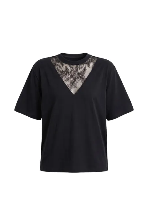Almaz lace-detail t-shirt Black TP0102SST