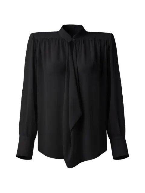Almaz Hit The Trail gathered draped blouse Black SH0201FW26