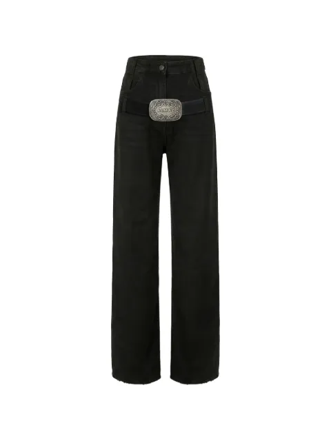 Almaz Outlaw lace-insert jeans Black DE0101FW26