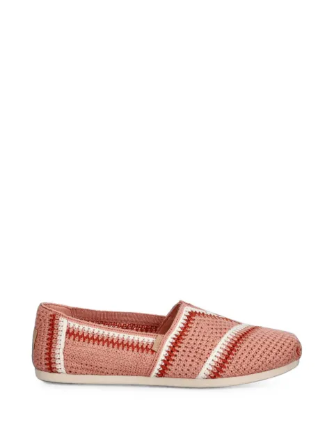 Toms Alpargata crochet-knit striped espadrilles Pink 10023024