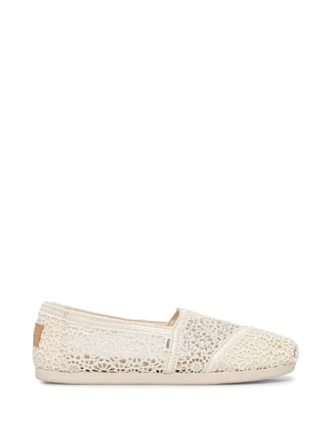 Toms lace-crochet slip-on flats White 10016241