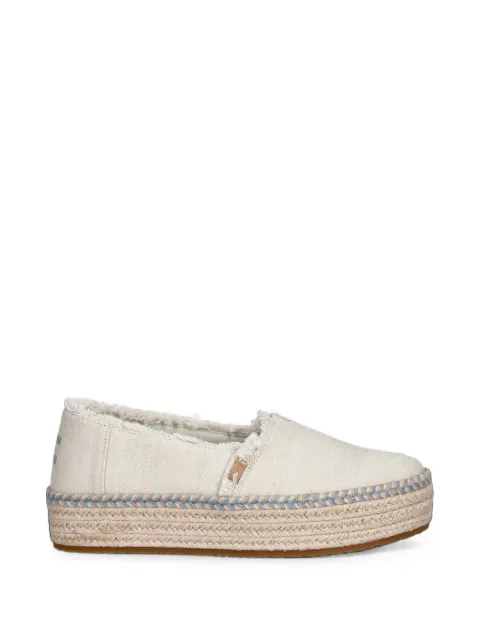 Toms Valencia frayed platform espadrilles White 10023057