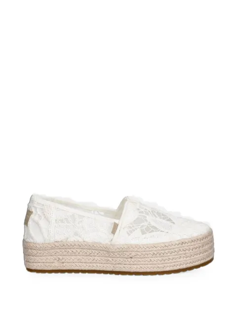 Toms lace-embroidered platform espadrilles White 10023045