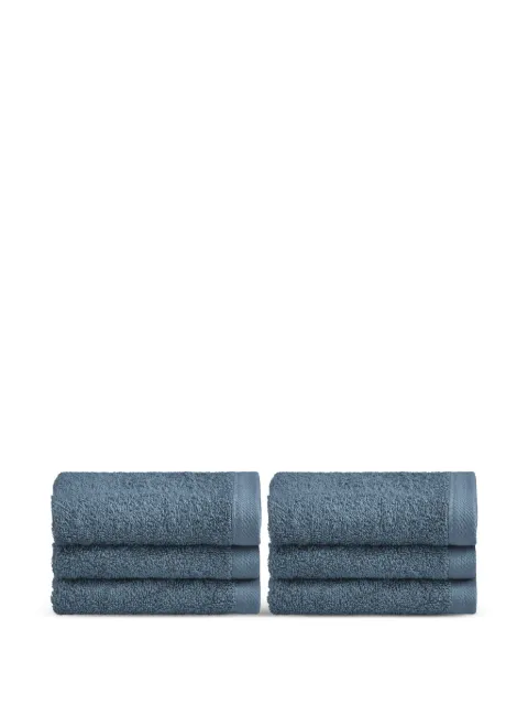 CU I SEEYOU terry-cloth towels (set of six) Blue QUADRA020