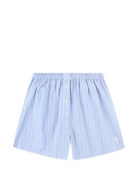 Sporty & Rich striped cotton shorts Blue SH03576302ST02100