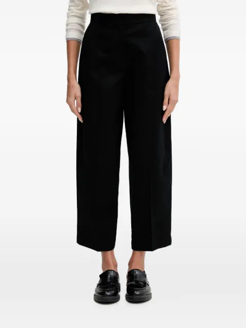 Benetton button-flap wide-leg trousers Black 4FRXDF0B0