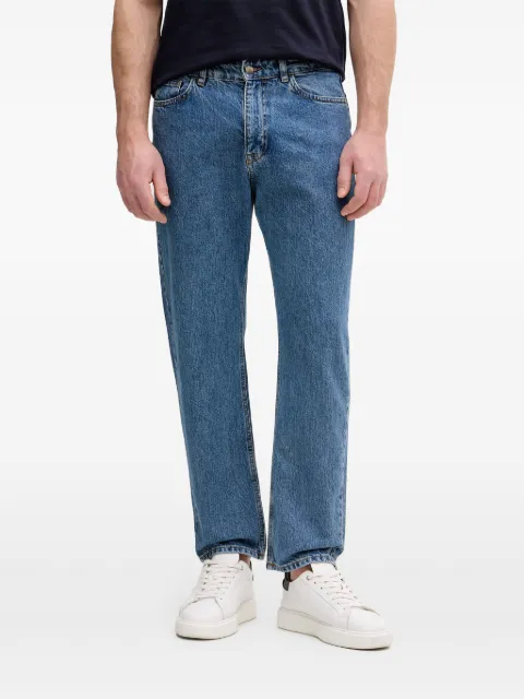 Benetton logo-patch straight-leg jeans Blue 4FANUE026