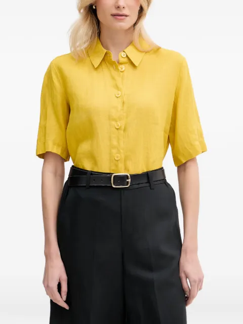 Benetton short-sleeve button-down shirt Yellow 5BML5QB75
