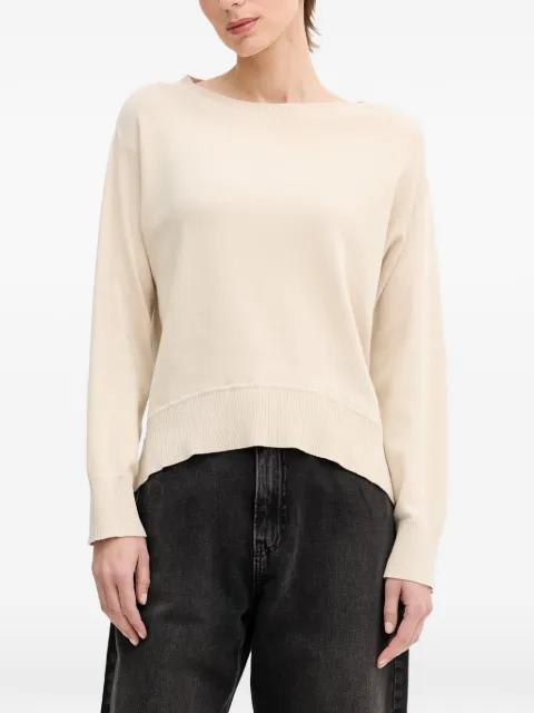 Benetton ribbed-trim sweater Neutrals 1C19D10FU