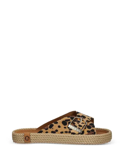 BOHONOMAD Casablanca leopard-print buckle-fastening espadrilles Brown CAS12