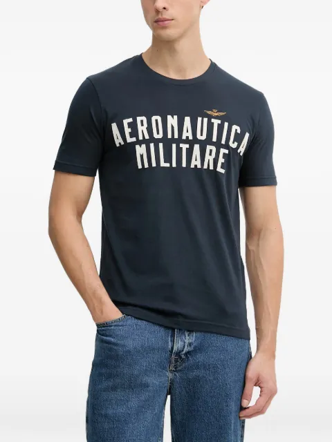 Aeronautica Militare logo-print T-shirt Blue TS2531UJ00641