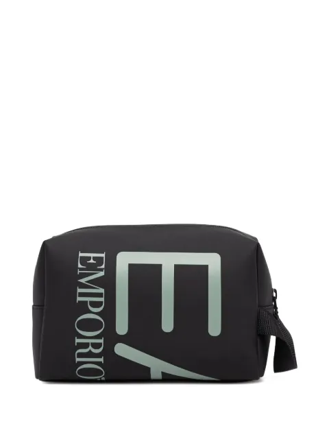 Ea7 Emporio Armani logo-print make up bag Black 2450763R910