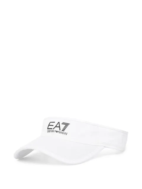 Ea7 Emporio Armani cotton logo-print visor White 7W000797AF13034