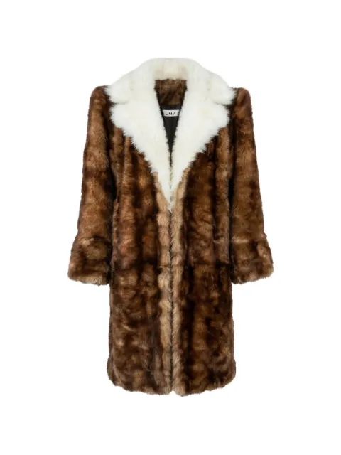 Almaz Whiskey notch-lapel fur coat Brown JK0101FW26