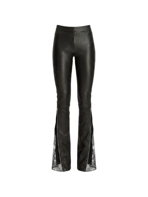 Almaz lace-trim flared trousers Black PW11TR02