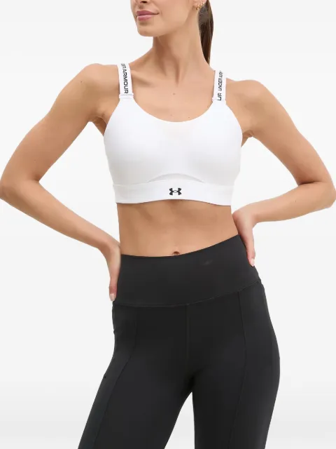 Under Armour Infinity 2.0 high logo-tape sports bra White 1384112