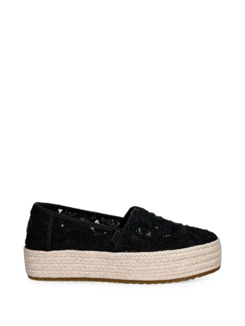 Toms lace-embroidered platform espadrilles Black 10023046