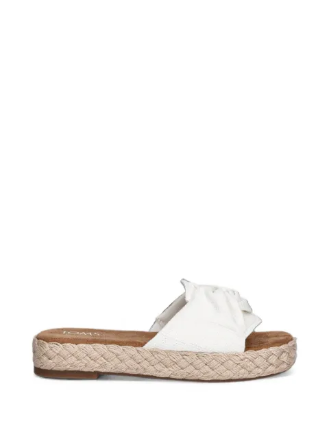 Toms Abby twist-detail espadrille slides White 10021972