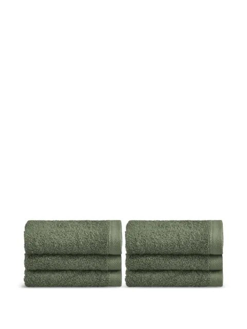 CU I SEEYOU terry-cloth towels (set of six) Green QUADRA140