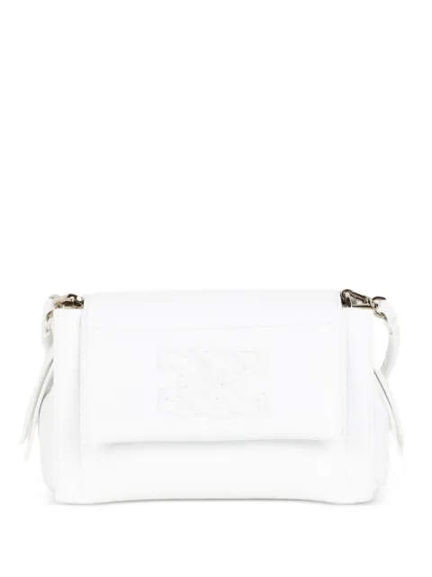 Casadei Brera logo-embroidered clutch bag White 3W486A0000BRRON