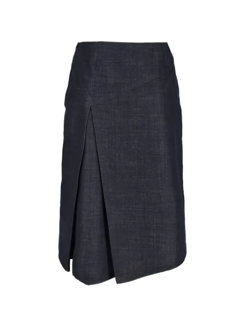 Basile asymmetric-hem pleated skirts Blue W2511107
