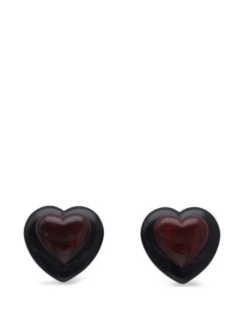 Ugo Correani Vintage heart-shaped clip-on earrings Red W2202071