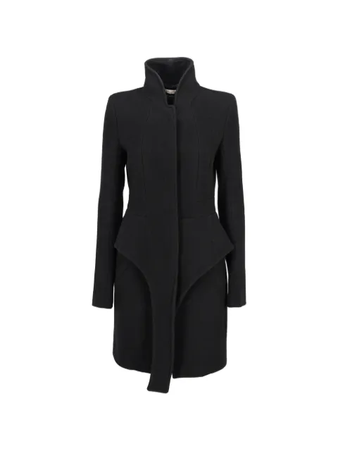 Givenchy Pre-Owned peplum-waist funnel-neck coat Black MR3010245