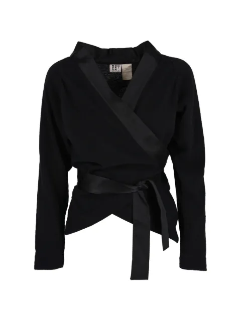 Mondrian belted wrap cardigan Black W251187