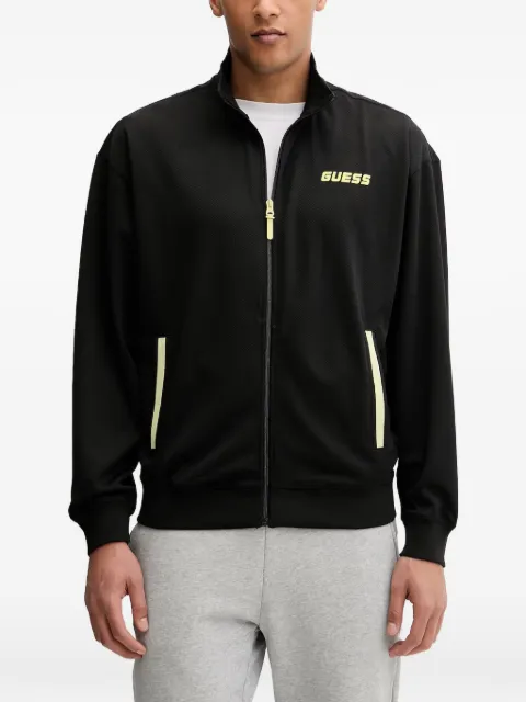 GUESS USA logo-print zip-up sweater Black Z6RQ06KD482
