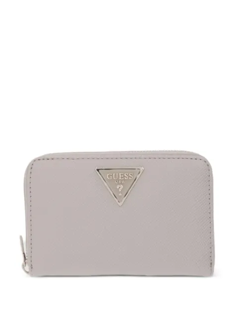 GUESS USA Laurel logo-plaque zip-around wallet Neutrals SWZG7459140