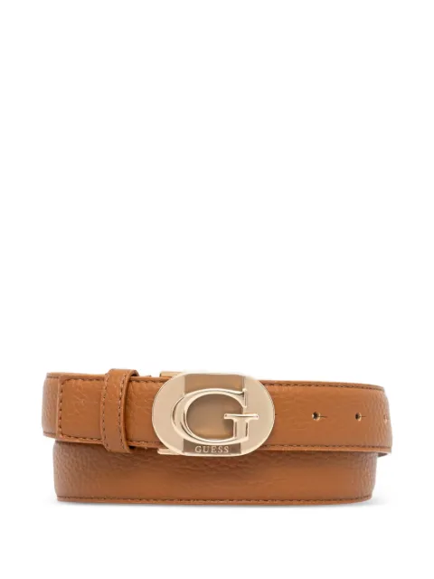 GUESS USA logo-plaque pebbled belt Brown BW9363P6230