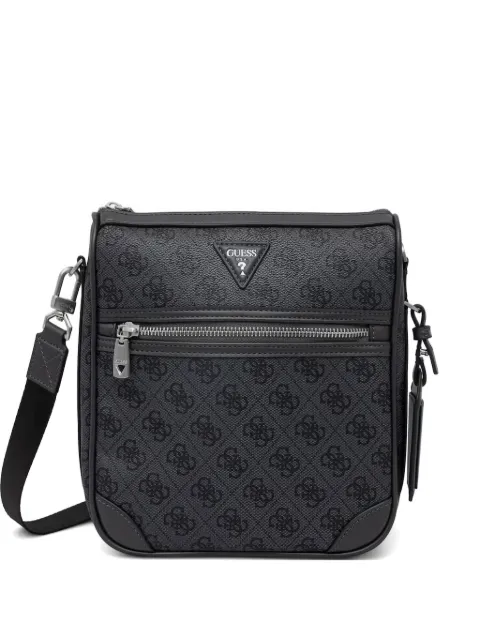 GUESS USA Milano monogram-pattern messenger bag Black HMMILLP6217