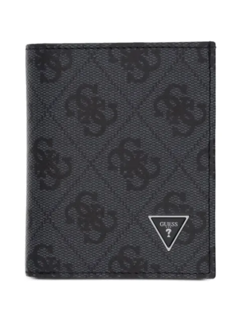 GUESS USA Milano monogram-print logo-plaque wallet Black SMVELELEA04