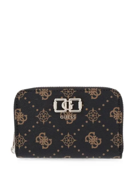 GUESS USA Emelie logo-print zip-around wallet Black SWGP9928140