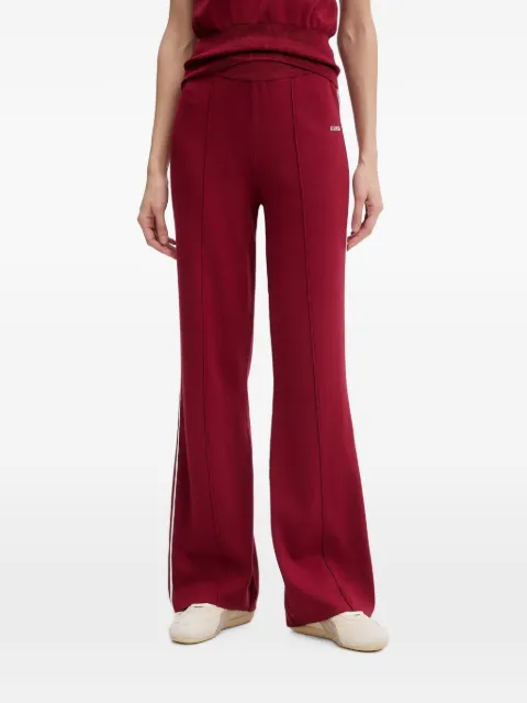 GUESS USA Laurene side-stripe logo-embroidered track pants Red V6RB14Z4642