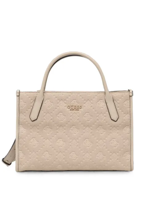 GUESS USA logo-embossed tote bag Neutrals HWPD9769220