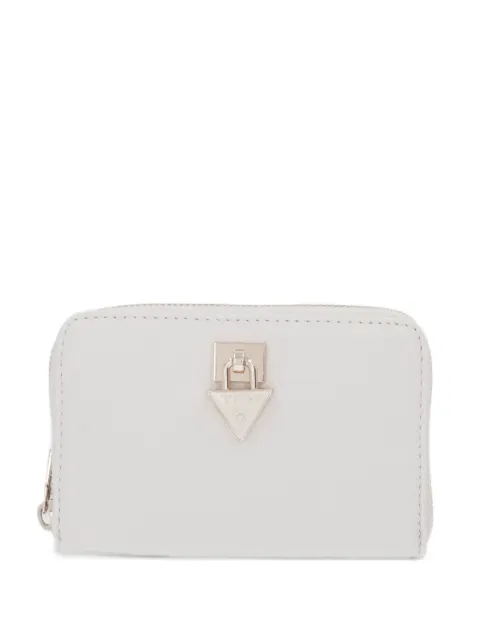 GUESS USA Patsie logo-plaque zip-around wallet White SWZG9919140