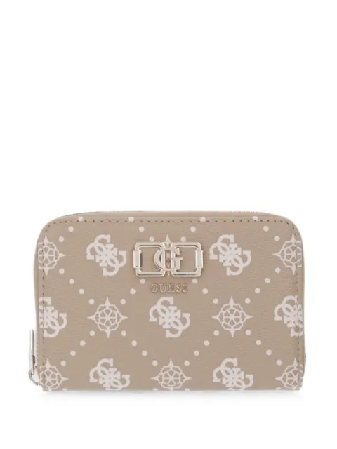 GUESS USA Emelie logo-print zip-around wallet Neutrals SWGP9928140