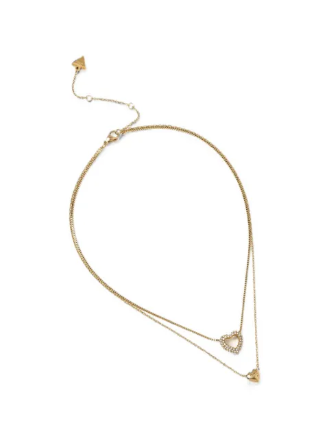 GUESS USA layered heart-pendant necklace Gold JUBN05026JW