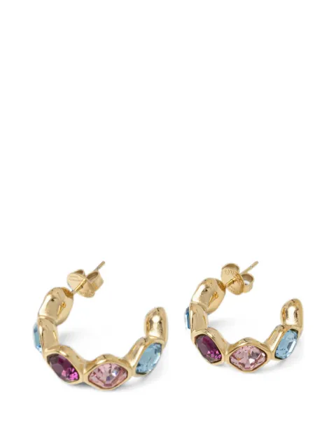 GUESS USA crystal-embellished hoop earrings Gold JUBE05318JW