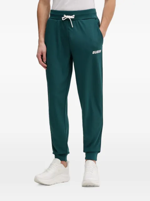 GUESS USA logo-print side-stripe track pants Green Z6RB13KD482