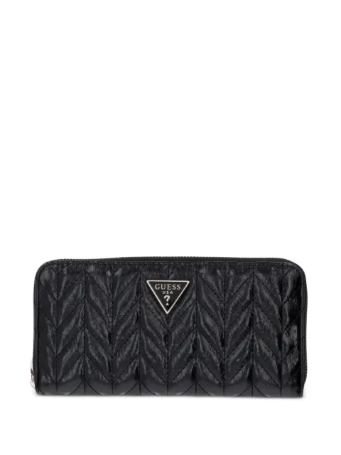 GUESS USA Cheryl chevron-quilted wallet Black SWTQ9720146