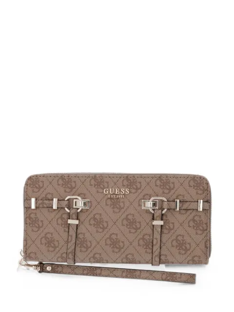 GUESS USA monogram-print buckle-detail wallet Brown SWSG9917146