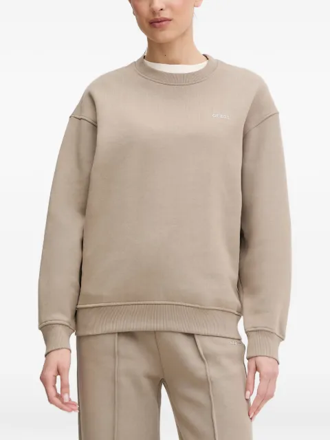 GUESS USA Nat logo-print drop-shoulder sweatshirt Neutrals V6RQ13K9V31