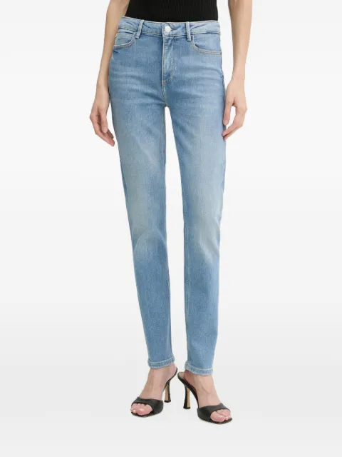 GUESS USA 1981 logo-patch slim-fit jeans Blue W6RA46D6882