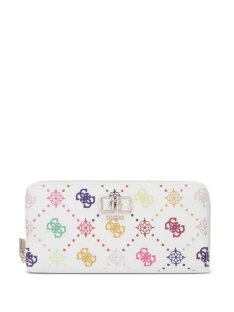 GUESS USA Emelie logo-print zip-around wallet White SWGM9928146
