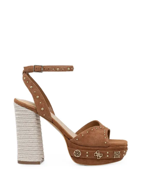 GUESS USA Valice studded platform sandals Brown FLJV2CSUE03