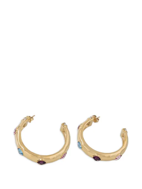 GUESS USA crystal-embellished hoop earrings Gold JUBE05314JW