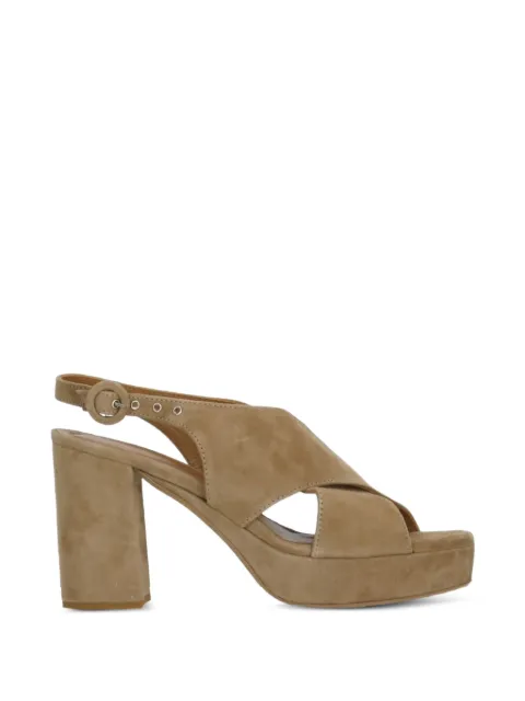 Julie Dee suede heeled sandals Brown BE517